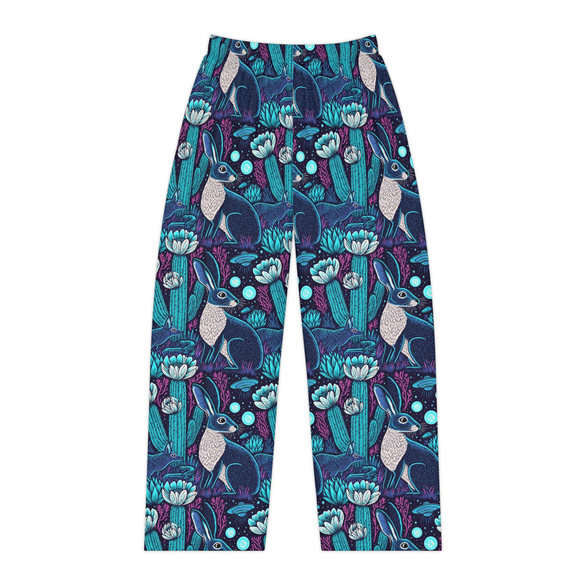 Neon Desert Night Pajama Pants | Jackrabbit UFO Cactus Print