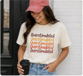 Overstimulated Shirt, Funny Mental Health Tee, Introvert Social Battery Low Graphic Tee