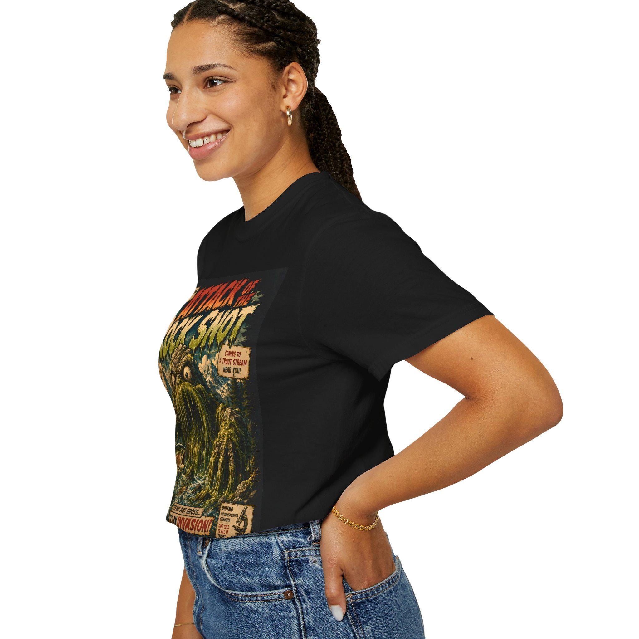 Attack of the Rock Snot Invasive Species Tee, Didymo Conservation Shirt