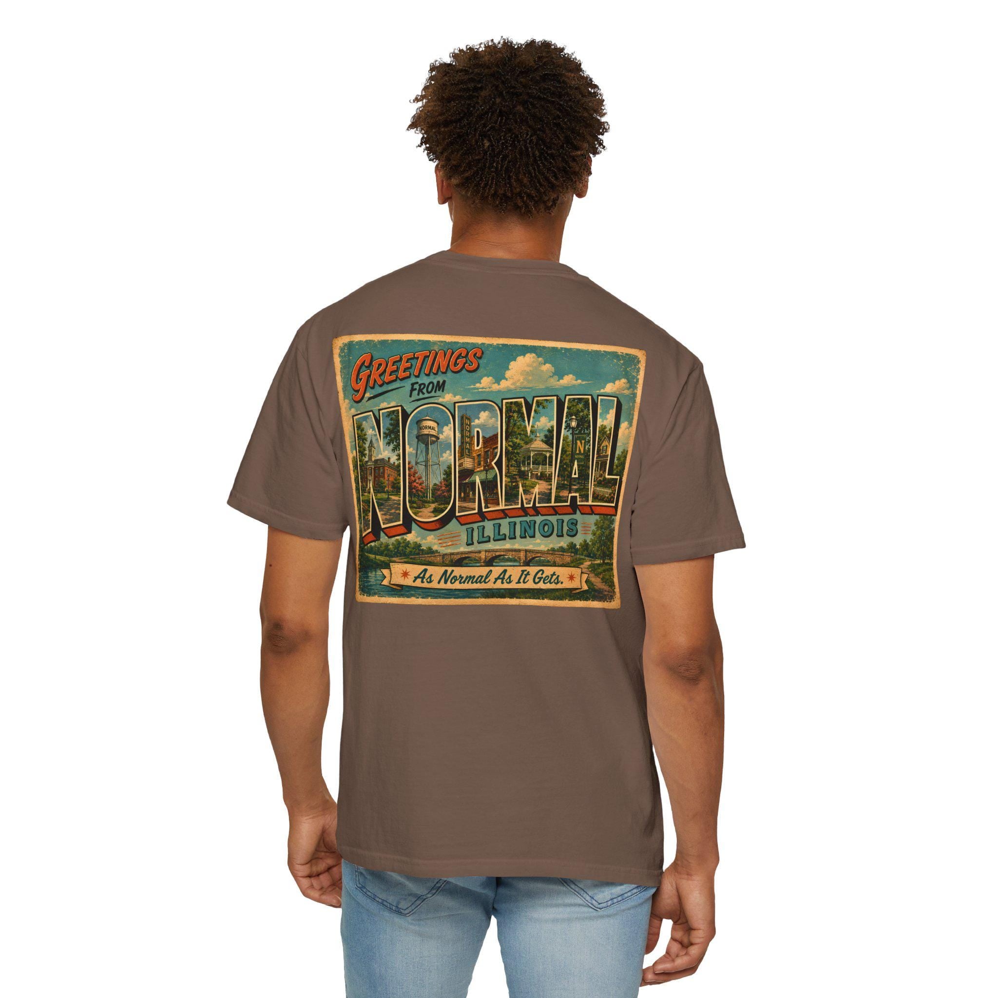 Greetings From Normal Illinois Postcard Shirt | Vintage Travel Tee