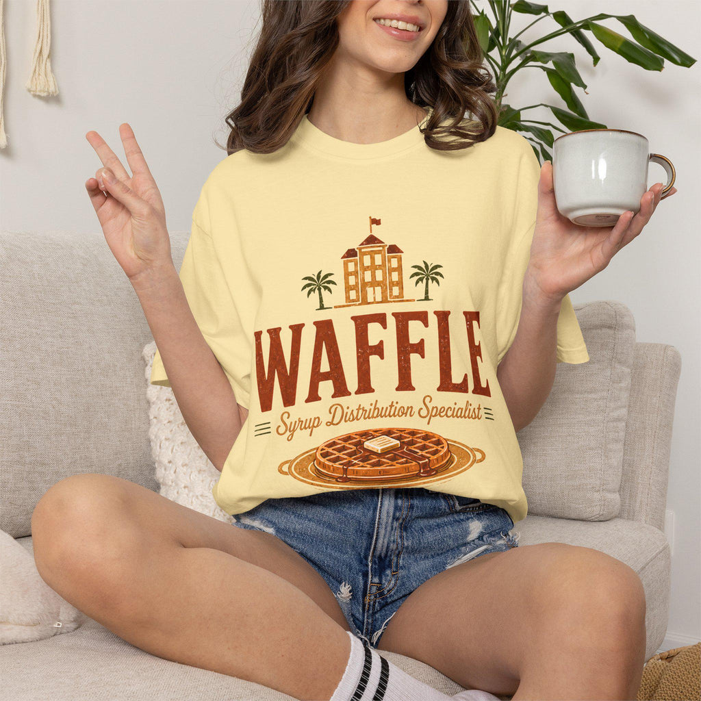 Waffle Syrup Distribution Specialist T-Shirt | Breakfast Illustration