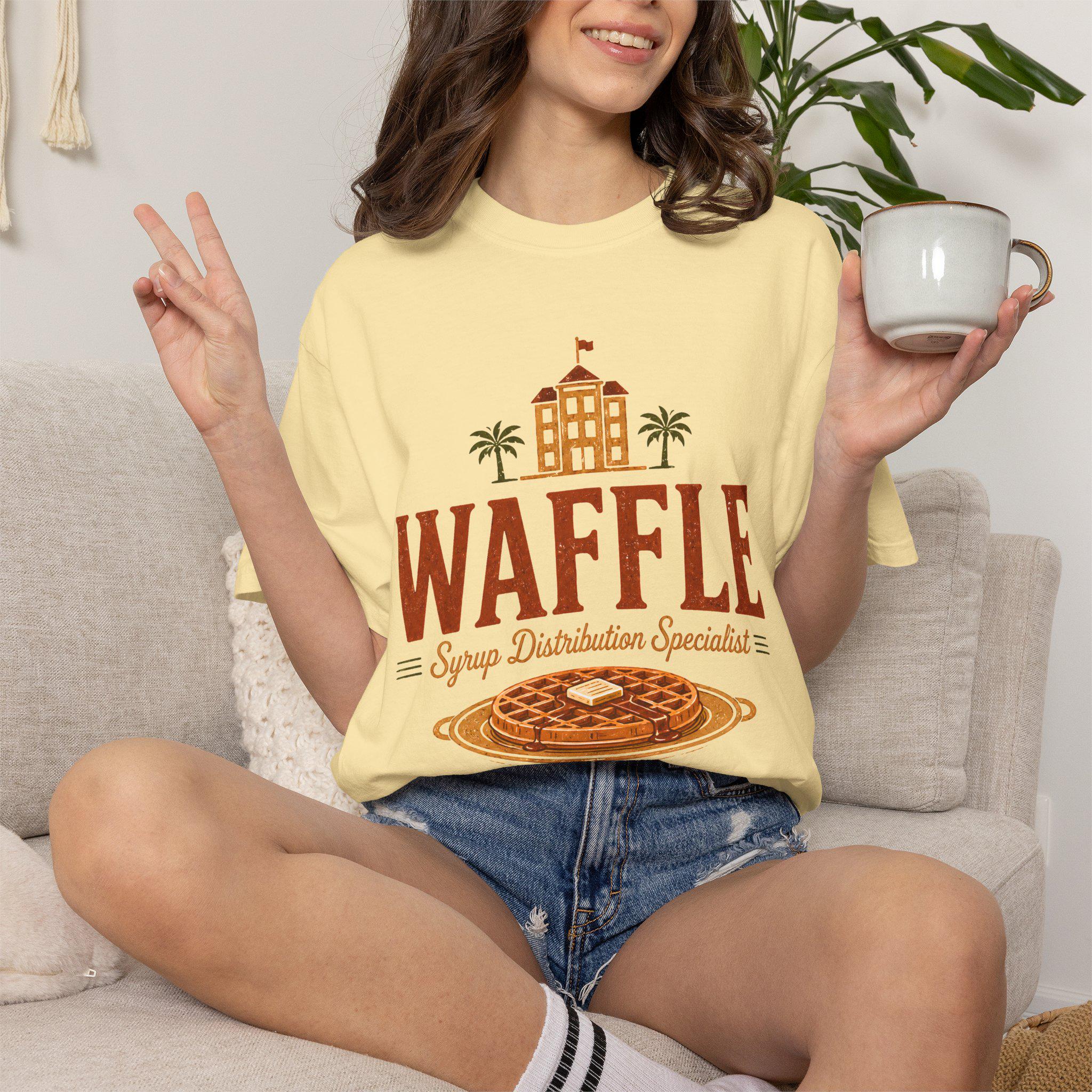Waffle Syrup Distribution Specialist T-Shirt | Breakfast Illustration