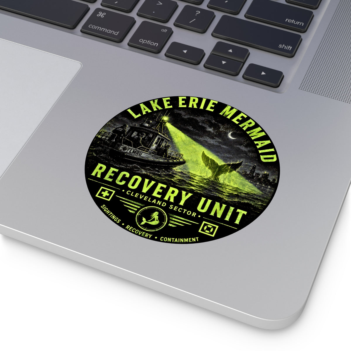 Lake Erie Mermaid Recovery Unit Sticker Round Vinyl Sticker