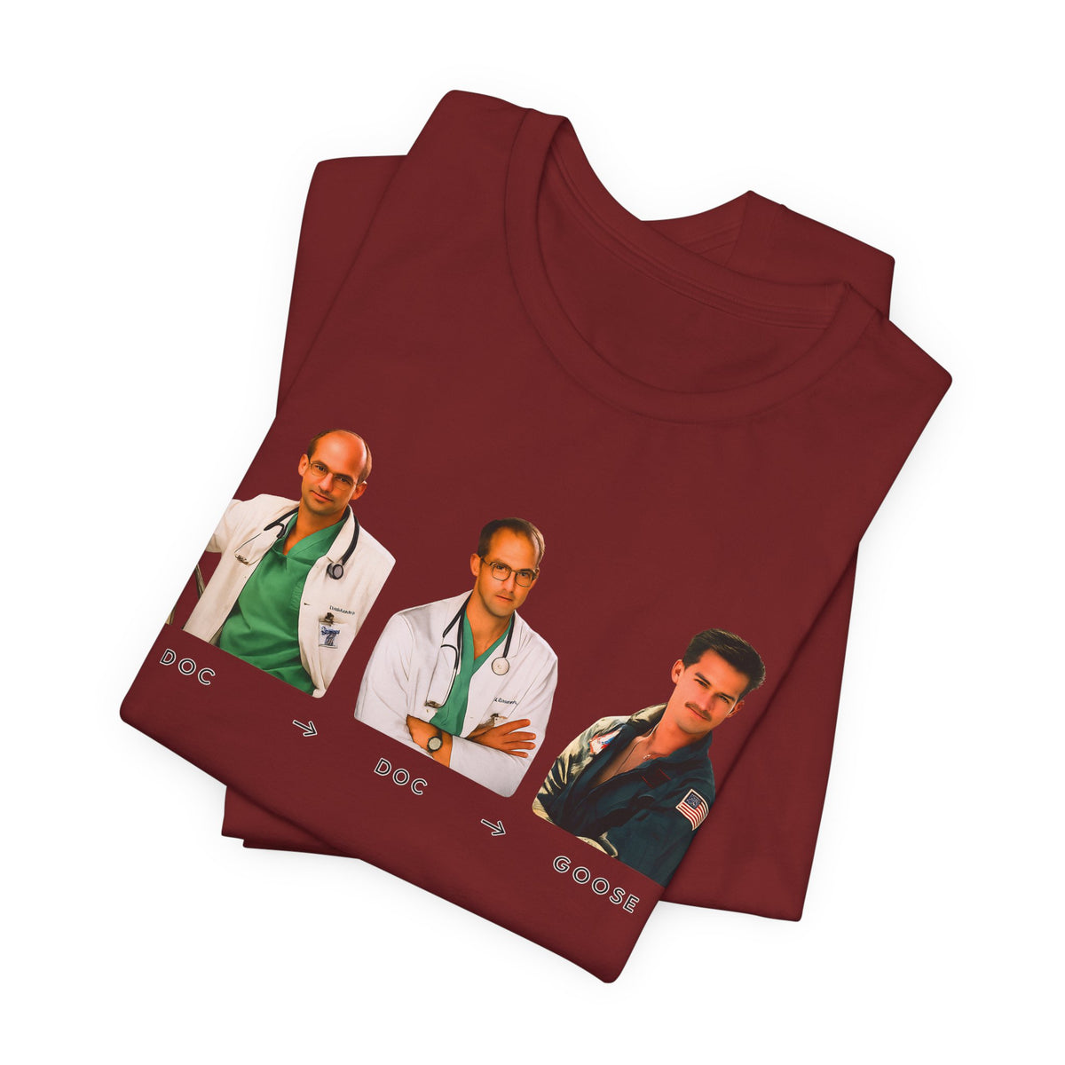 Doc Doc Goose Shirt, Anthony Edwards Parody Tee, ER Top Gun Mashup Shirt, 90s TV Movie Humor Tee, Funny Retro Pilot Doctor Shirt
