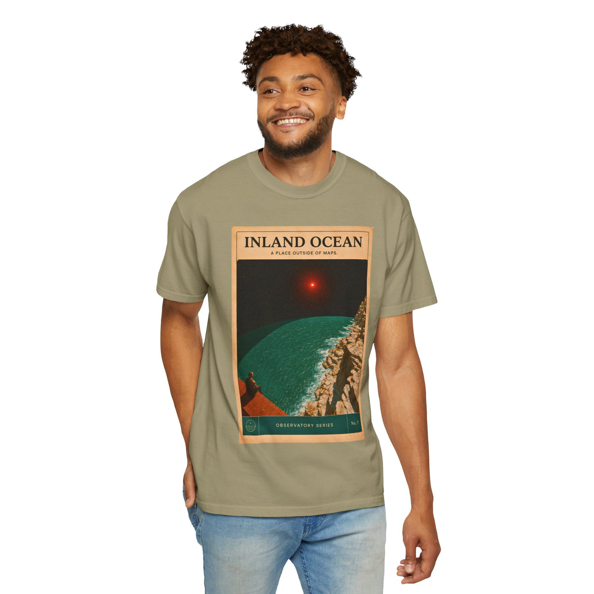 INLAND OCEAN Shirt, Vintage Sci Fi Poster Tee, Retro Futurism Graphic Tee, Observatory Series Shirt, Comfort Colors Space Art Tee