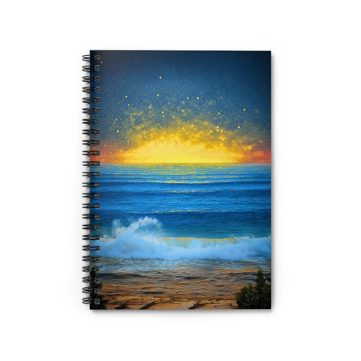 Ocean Dreams Notebook | Coastal Journal | Beach Lover Notebook | Spiral Bound Writing Journal | Ocean Sunset Notebook | Gift for Writers
