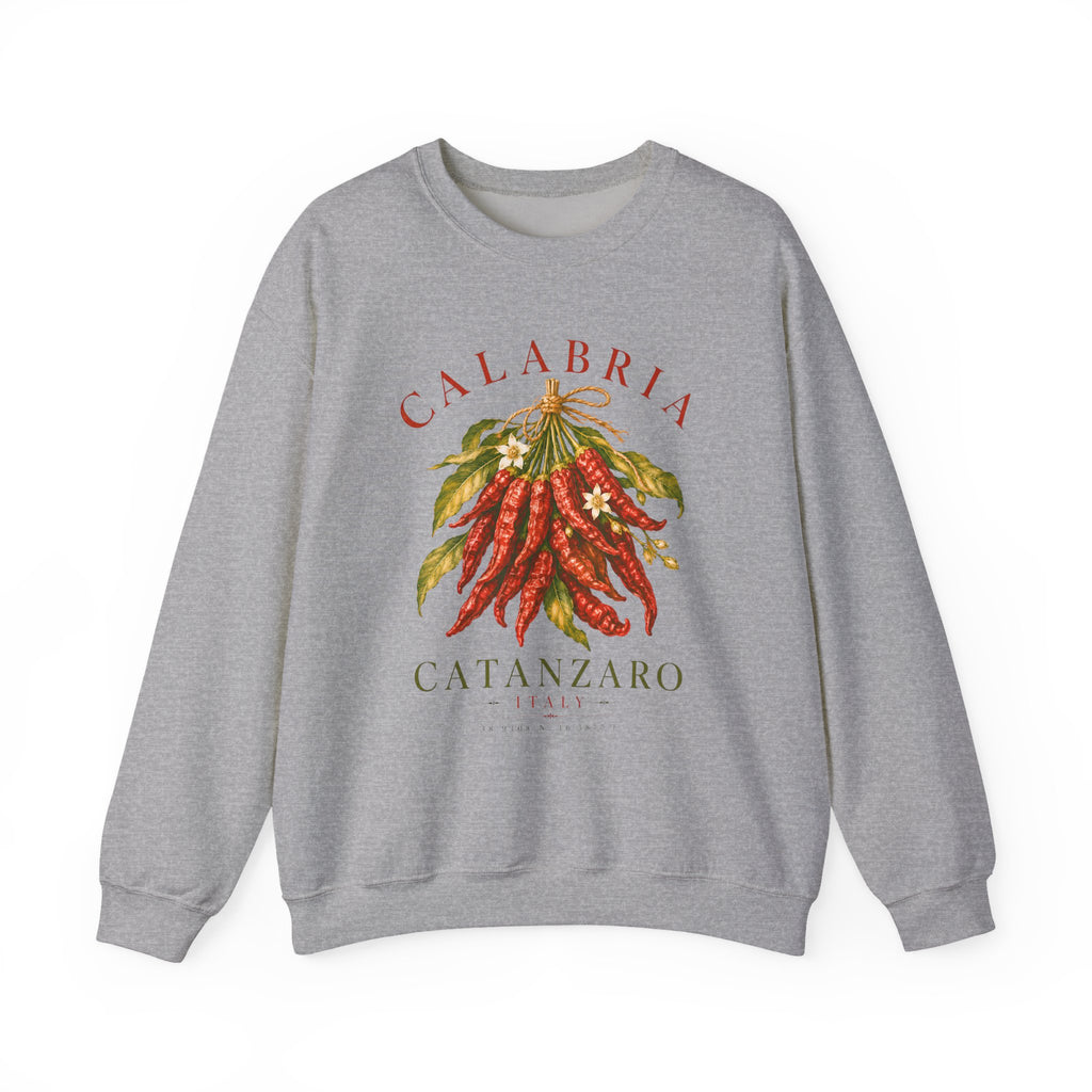 Calabria Catanzaro Sweatshirt, Vintage Italian Chili Pepper Crewneck, Italian Heritage Sweatshirt, Calabria Gift, Cozy Unisex Pullover