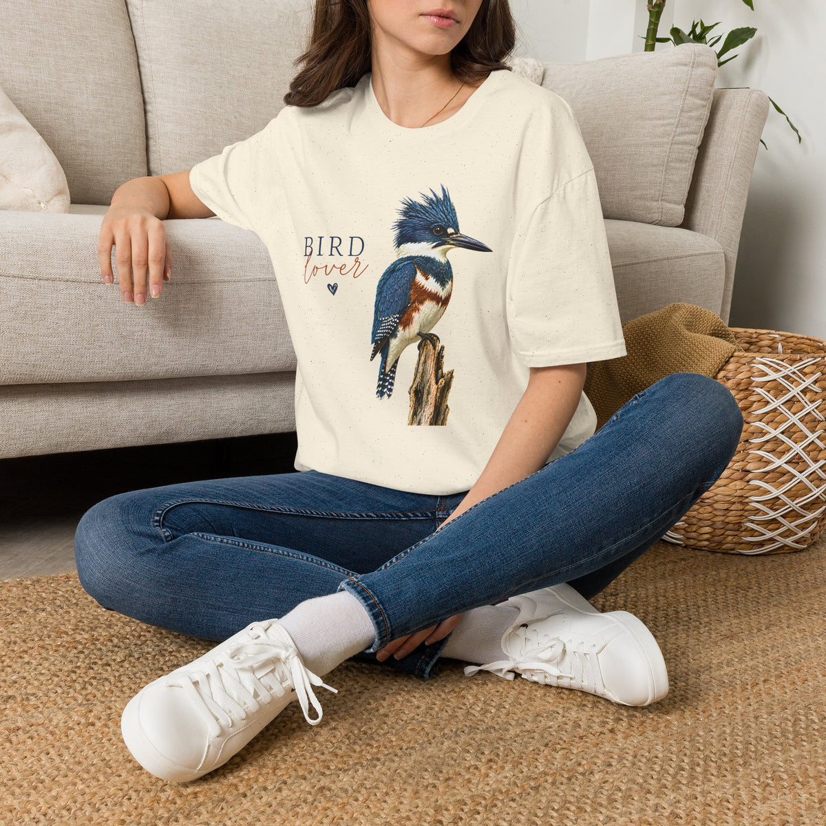 Belted Kingfisher Bird Lover Shirt, Birdwatching Tee, Nature Lover Gift, Gildan Softstyle