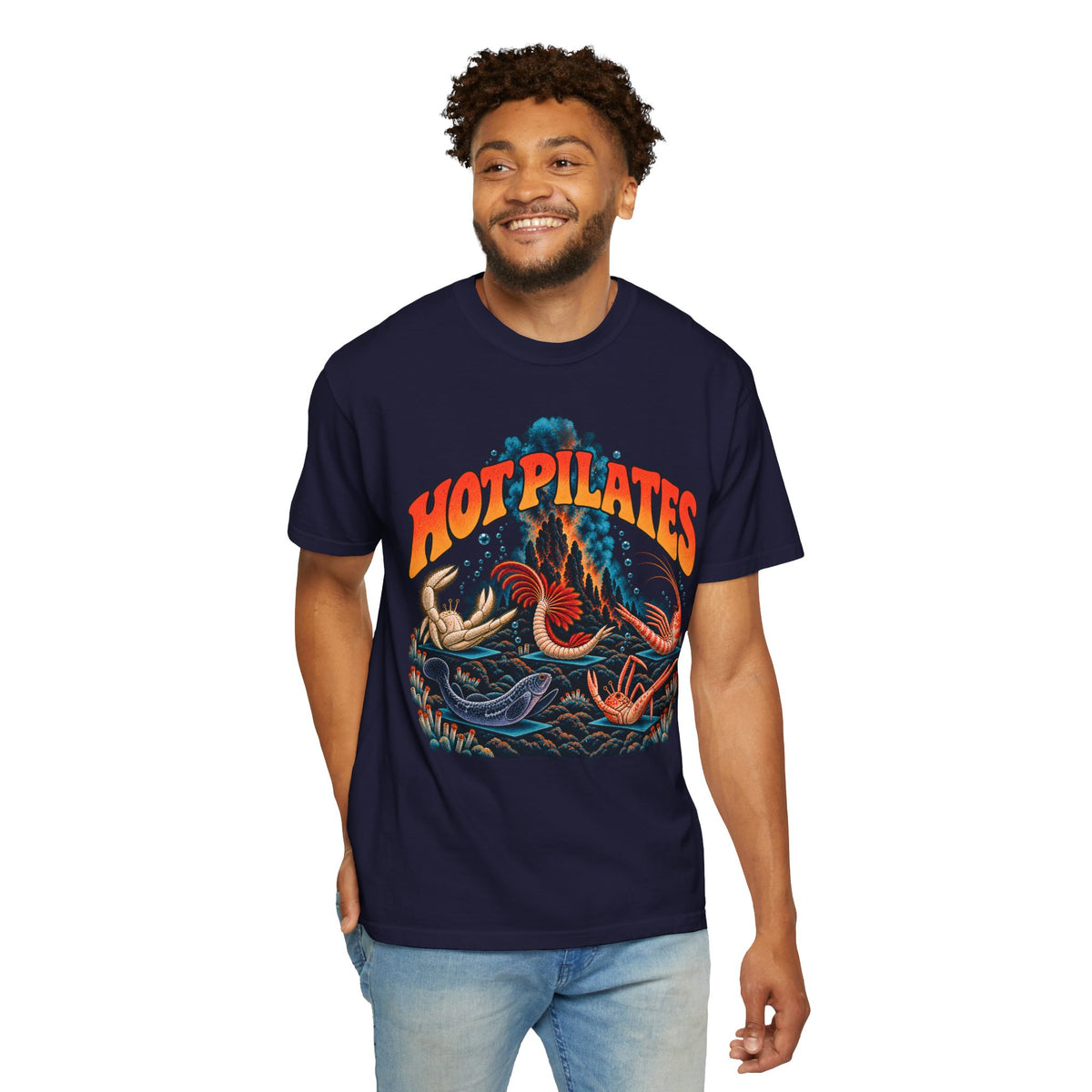 Hot Pilates Shirt, Marine Biology Gift, Funny Ectotherm, Ocean Science Teacher, Deep Sea Animal Graphic T Shirt, Comfort Colors 1717