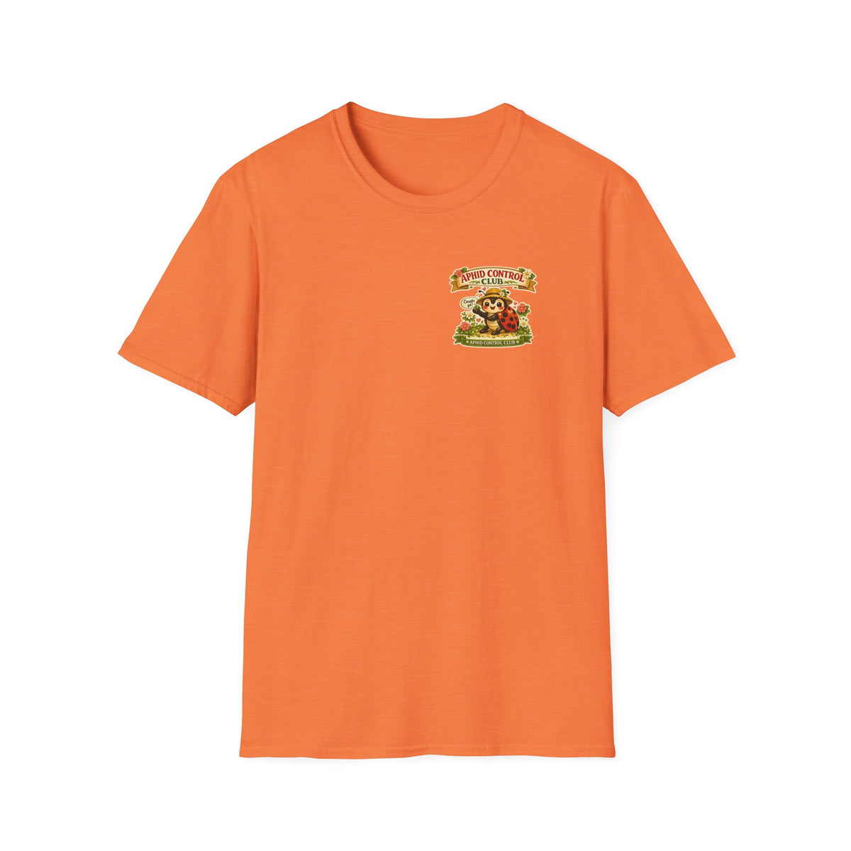 Aphid Control Club Ladybug Garden Graphic Tee, Cottagecore Entomology Apparel, Cute Beneficial Insect Gardener Gift