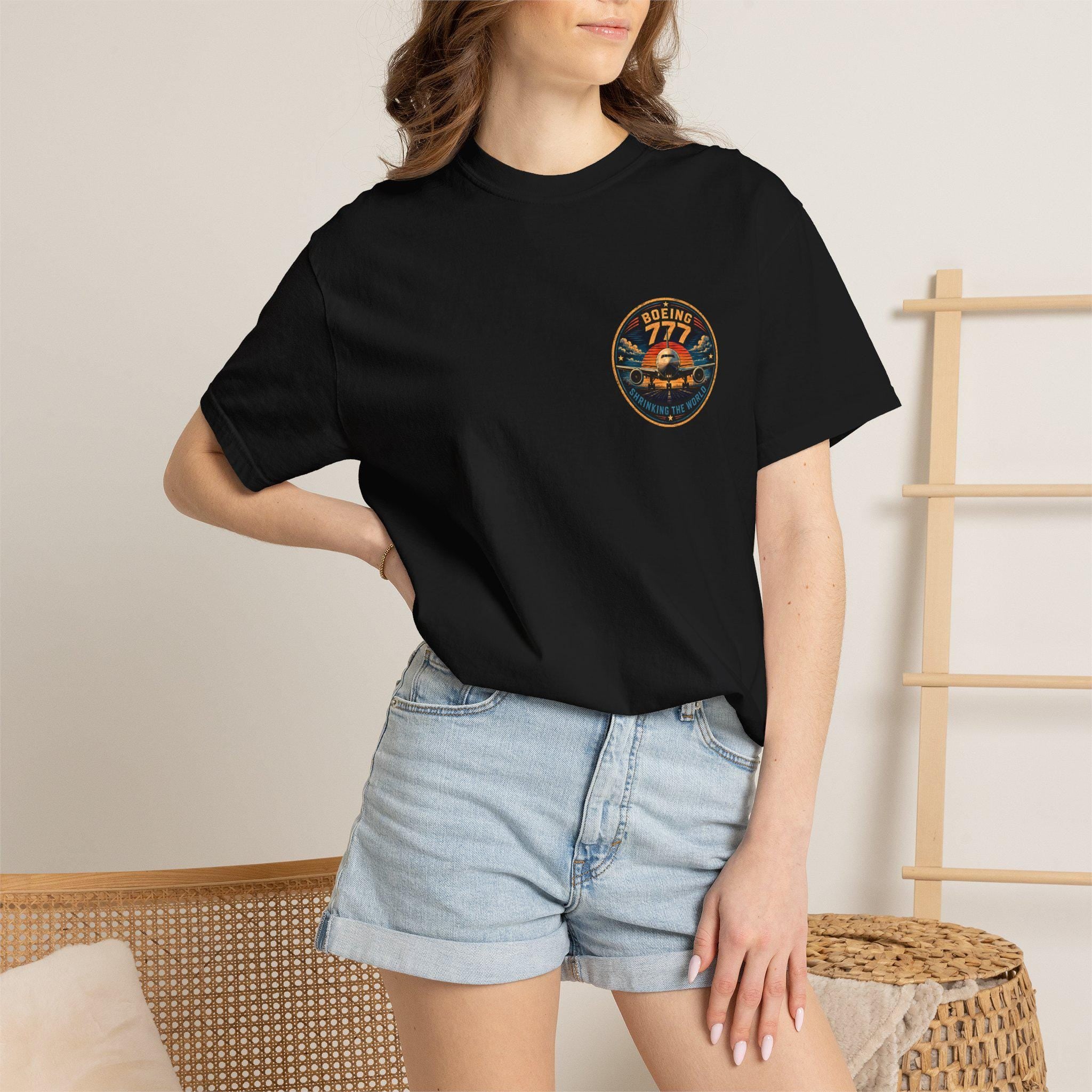 Boeing 777 Aviation T-Shirt | Long-Haul Airliner Graphic Tee