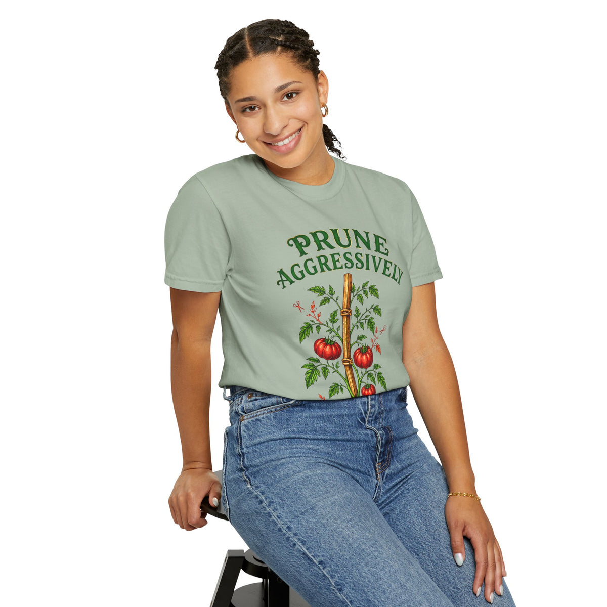 Prune Aggressively, Vintage Tomato Gardener Tee, Heirloom Gardening Shirt, Cottagecore Plant Lover Gift, Botanical Garden Graphic