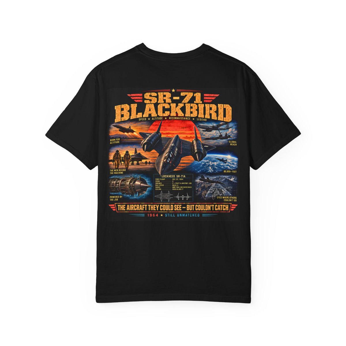 SR-71 Blackbird Shirt | Vintage Spy Plane T-Shirt | Lockheed Recon Aircraft Tee | Aviation History Gift