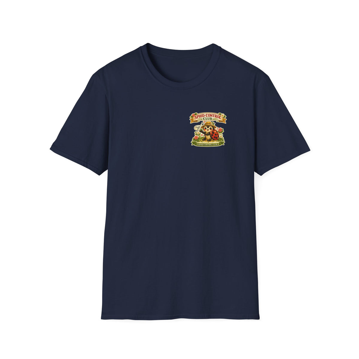 Aphid Control Club Ladybug Garden Graphic Tee, Cottagecore Entomology Apparel, Cute Beneficial Insect Gardener Gift
