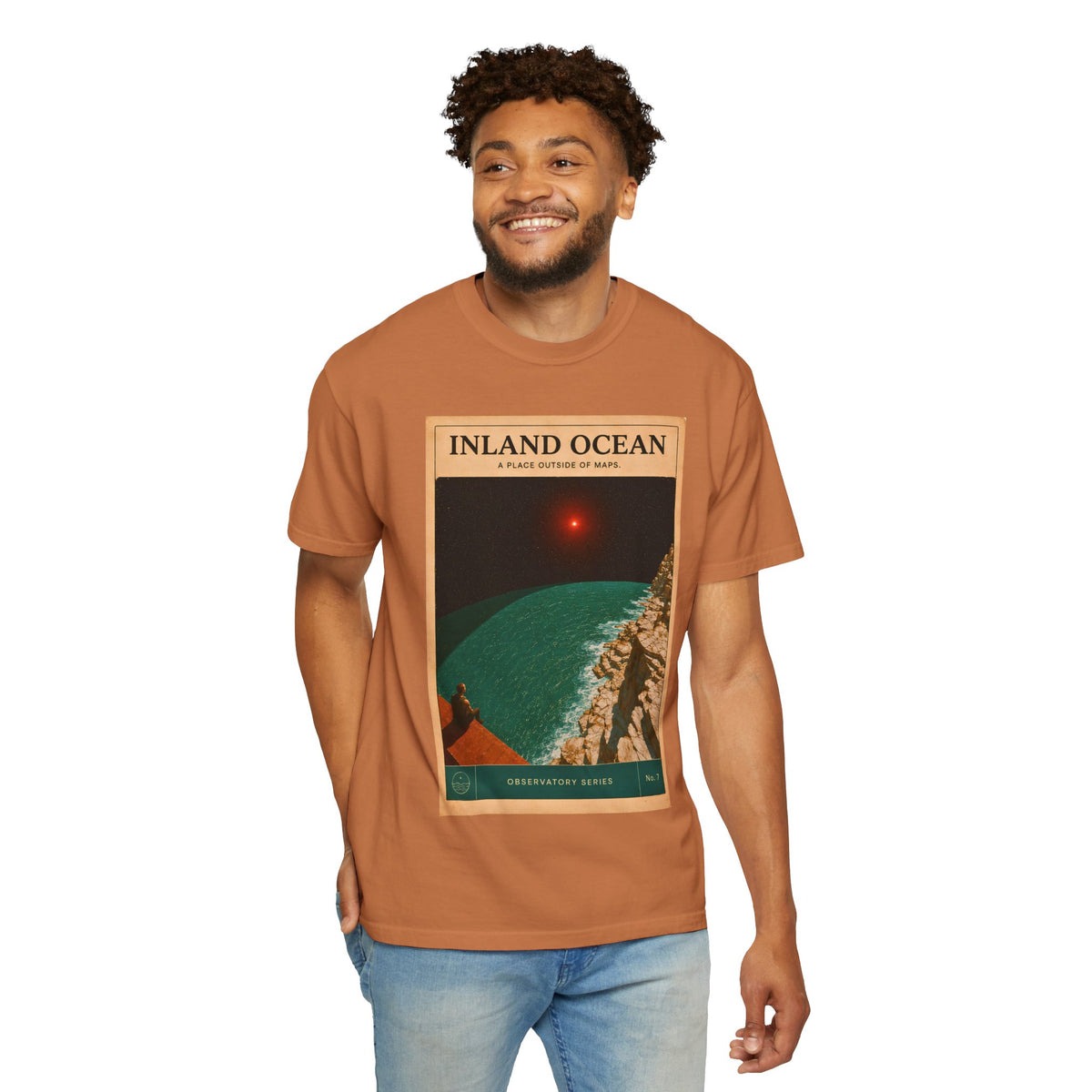 INLAND OCEAN Shirt, Vintage Sci Fi Poster Tee, Retro Futurism Graphic Tee, Observatory Series Shirt, Comfort Colors Space Art Tee