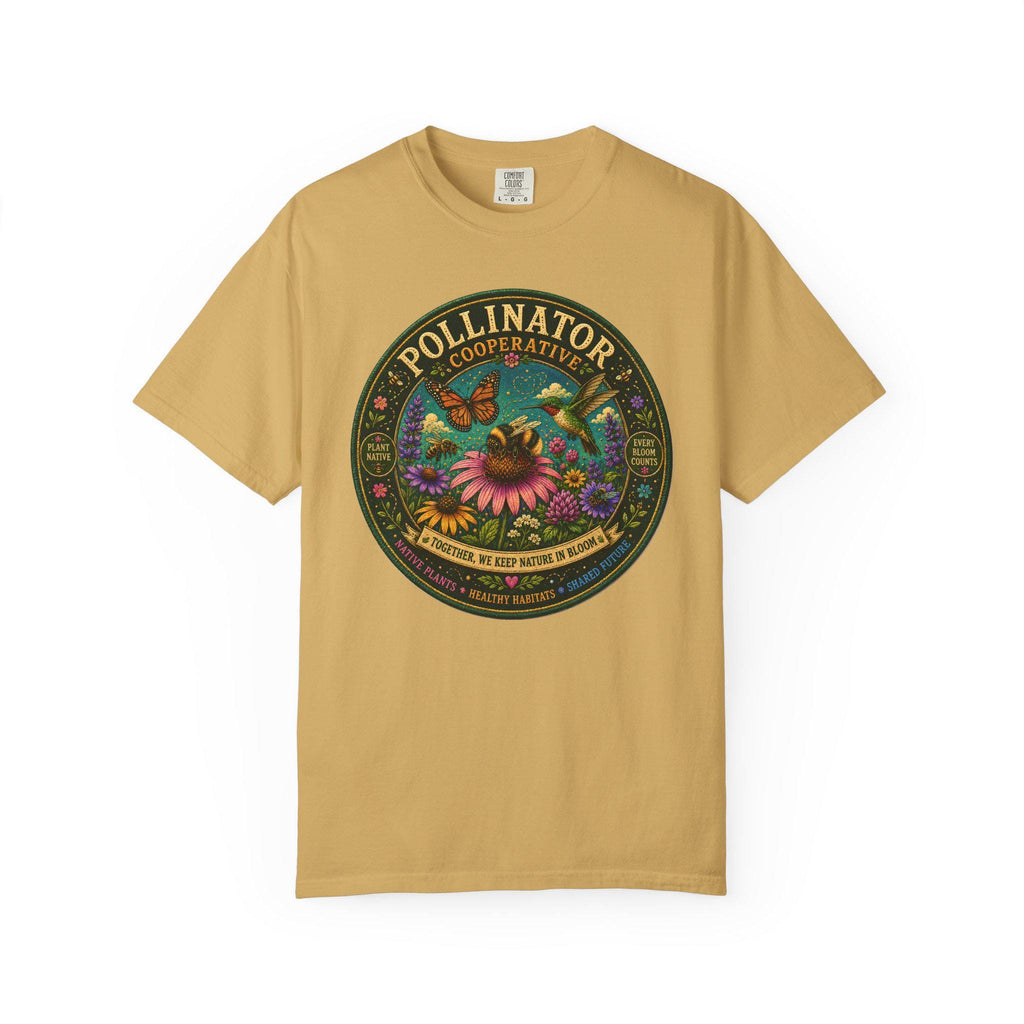 Pollinator Cooperative Shirt, Native Plants, Bee Butterfly Hummingbird Tee