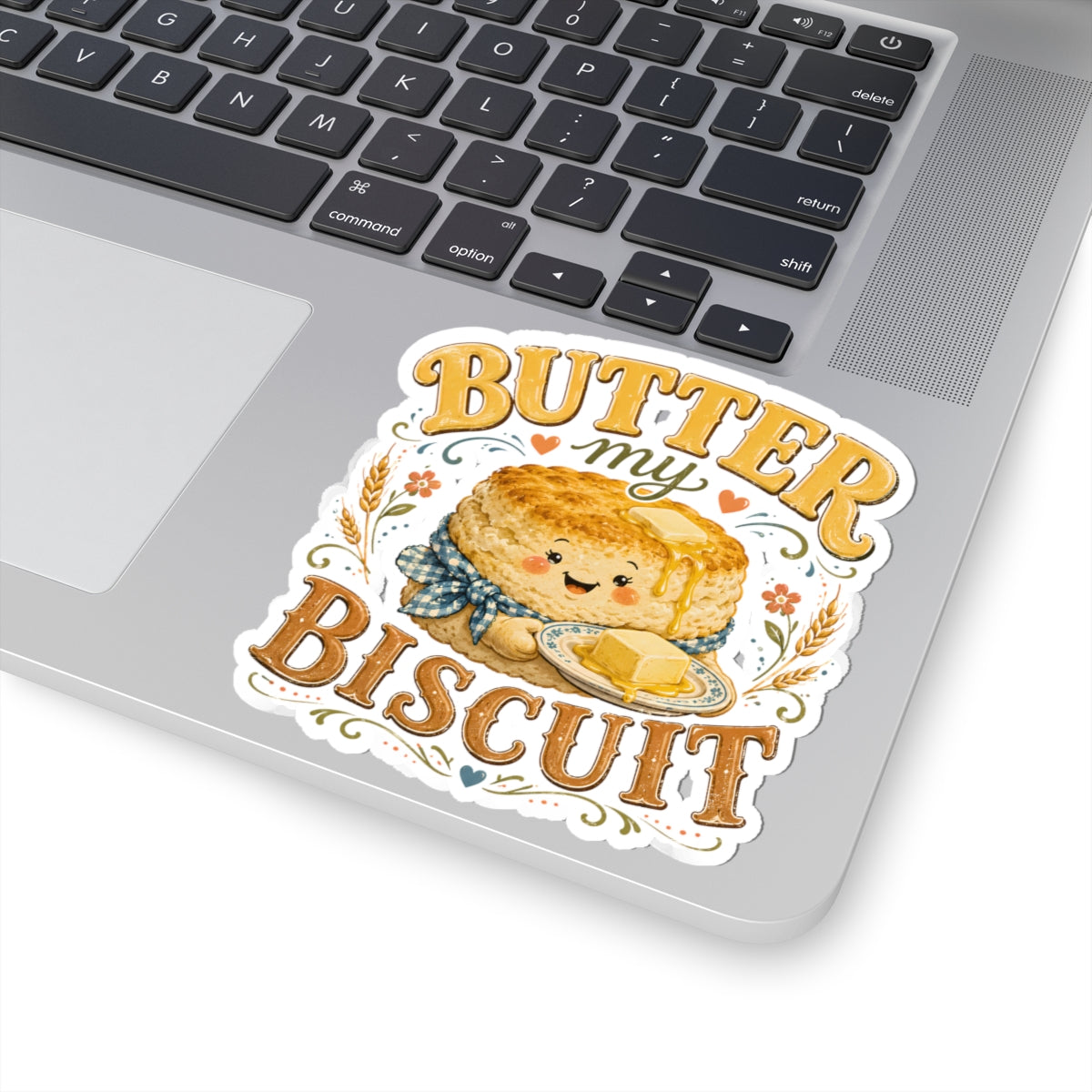 Butter My Biscuit Sticker | Cute Kawaii Biscuit Illustration, Kiss-Cut Vinyl