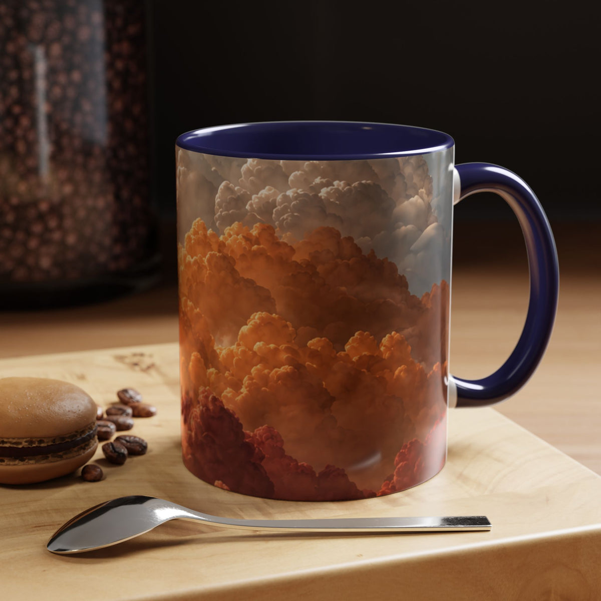 Sunset Clouds Accent Coffee Mug | Cloudscape Ceramic Mug