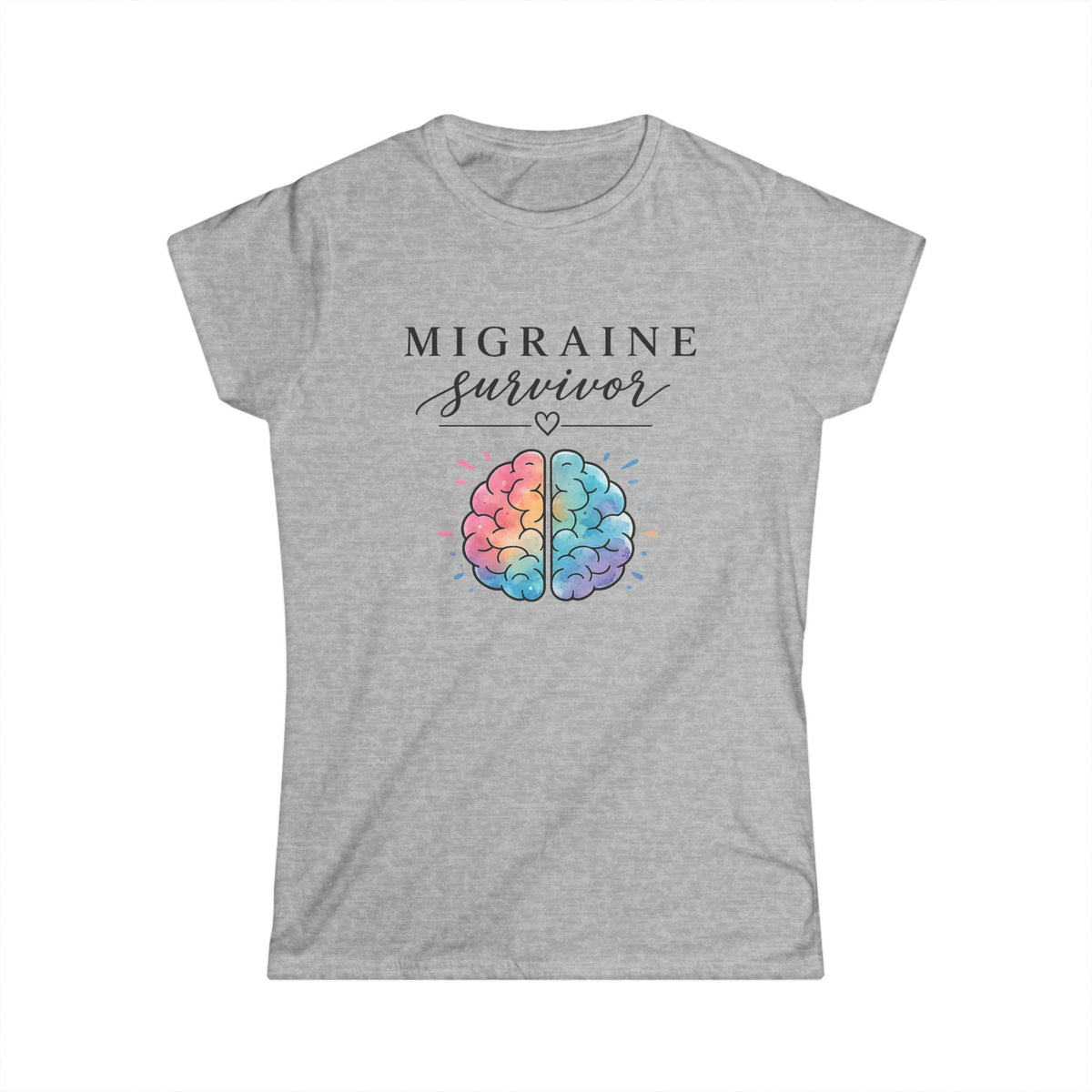 Migraine Survivor Shirt, Chronic Illness Awareness Tee, Spoonie Shirt, Brain Design Tee, Invisible Illness Gift, Migraine Warrior Tee