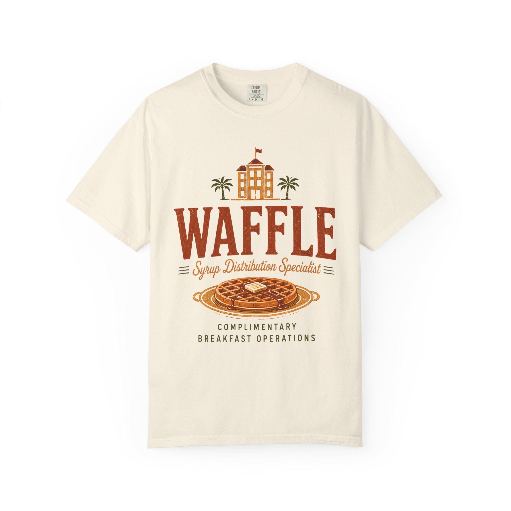 Waffle Syrup Distribution Specialist T-Shirt | Breakfast Illustration