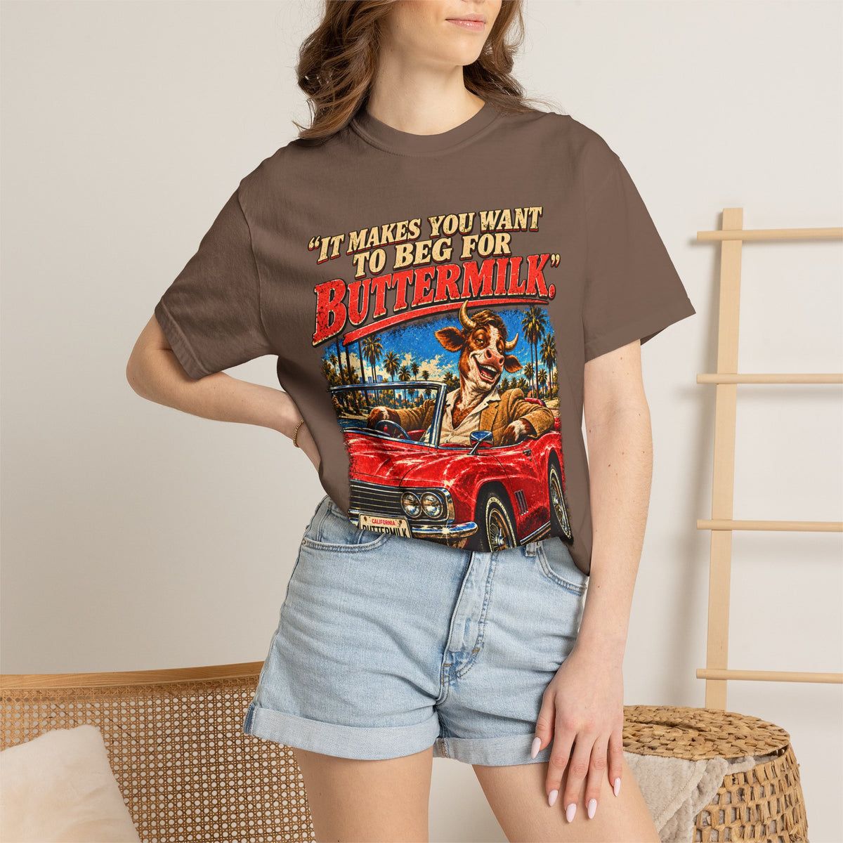 Funny Buttermilk Shirt | Vintage Cow Movie Parody Tee | Comfort Colors 1717