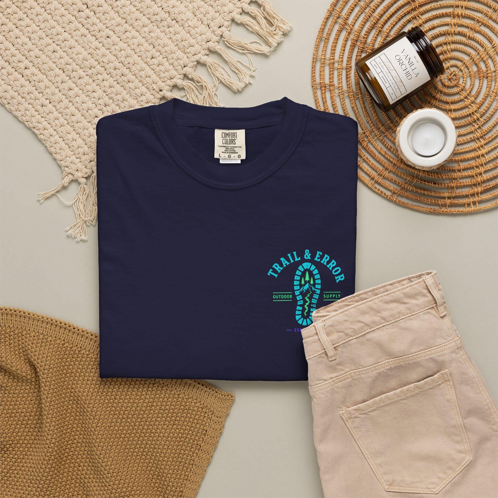 Trail & Error Wilderness Graphic Tee, Comfort Colors Hiking Shirt