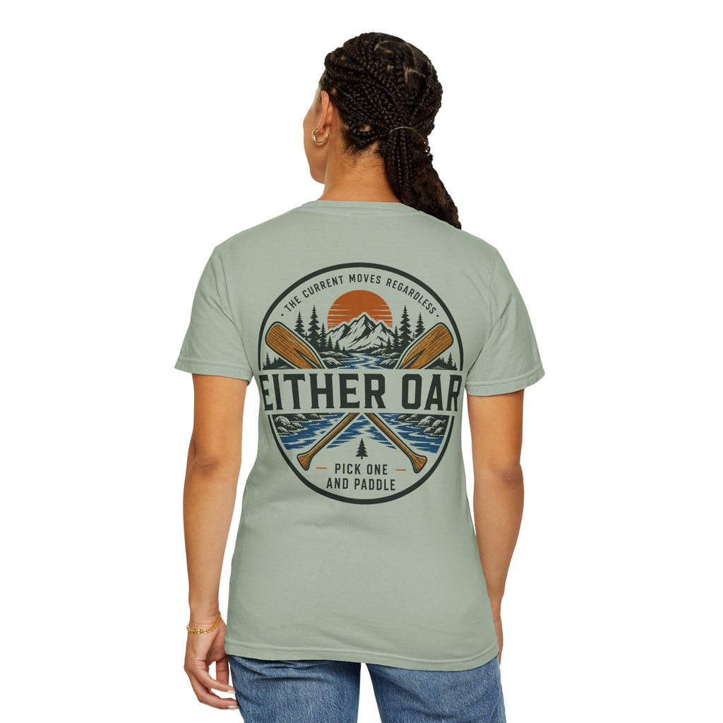Either Oar River Club Tee, Stoic Philosophy Canoe Paddle Shirt
