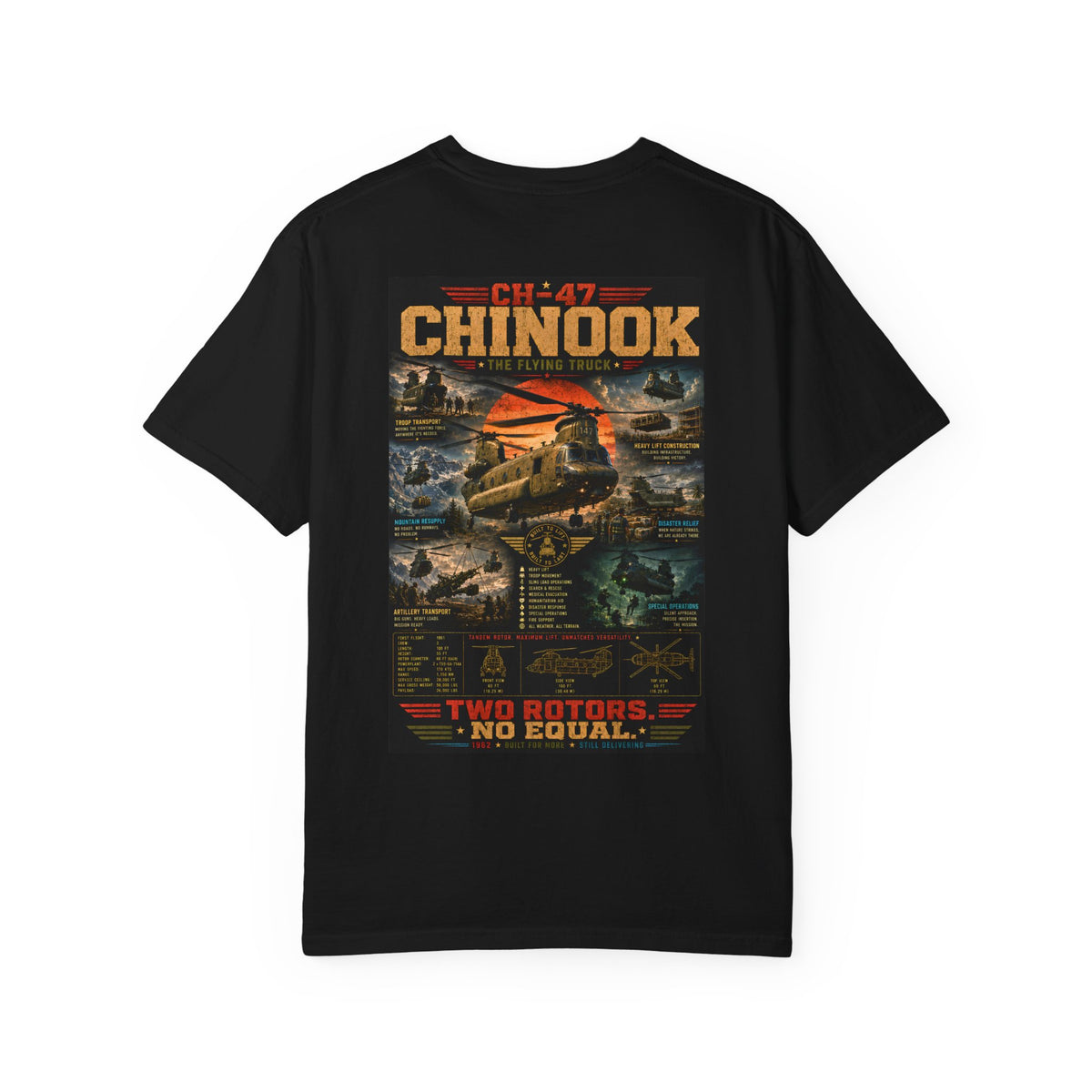 CH-47 Chinook Helicopter Shirt Military Aviation Tee | The Flying Truck | Chinook Pilot Gift | Army Helicopter T-Shirt