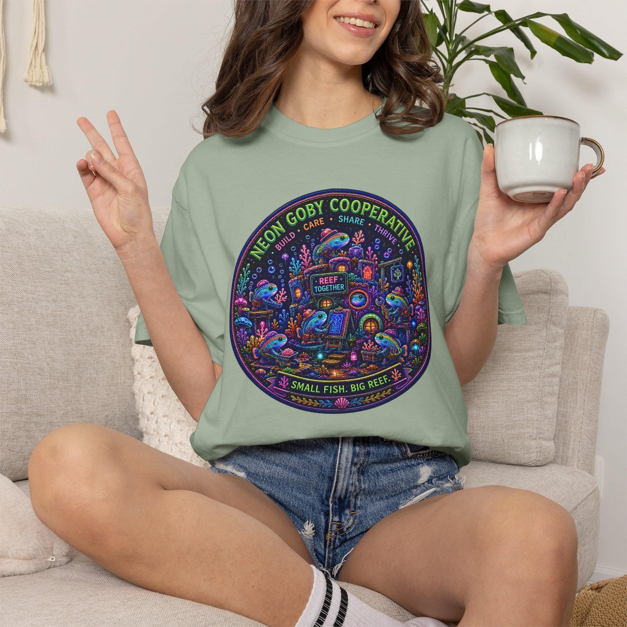 Neon Goby Cooperative Shirt | Comfort Colors Ocean Reef Tee