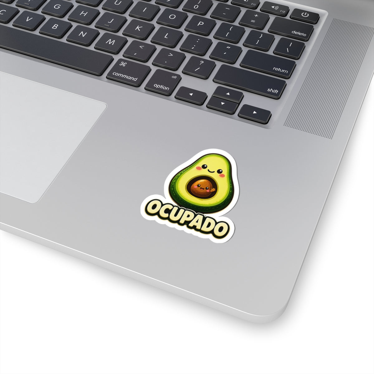 Kawaii Avocado with Pit 'Ocupado' Sticker | Kiss-Cut Sticker