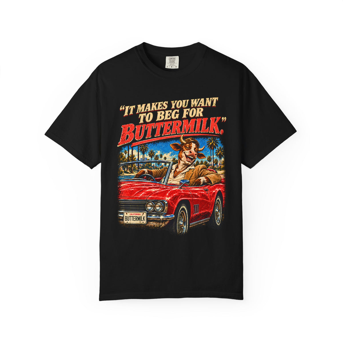 Funny Buttermilk Shirt | Vintage Cow Movie Parody Tee | Comfort Colors 1717