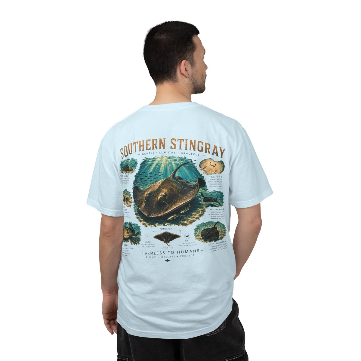 Southern Stingray Shirt | Ocean Puppy Tee | Stingray Lover Gift | Inspired by Cayman Encounters | Marine Life Graphic T-Shirt