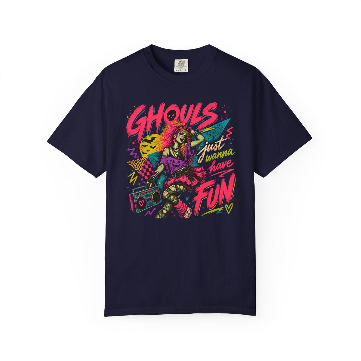 Ghouls Just Wanna Have Fun T-shirt | Neon 80s Retro Halloween Graphic