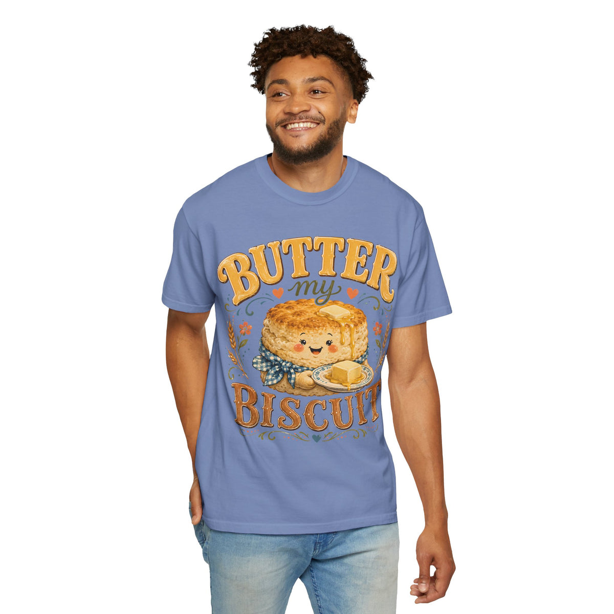 Butter My Biscuit biscuit T-shirt | cute food illustration, cozy farmhouse style