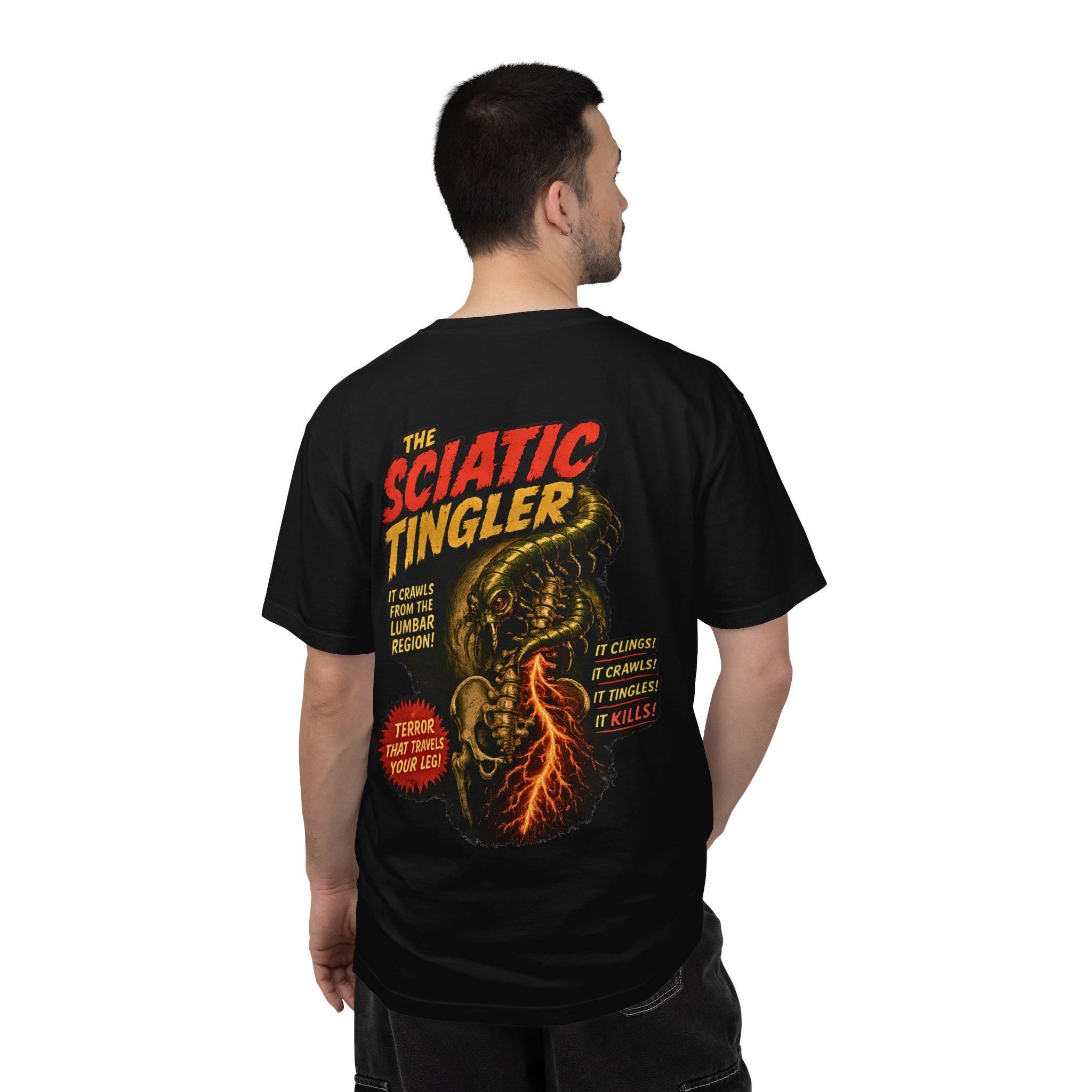 Sciatic Tingler Shirt | Vintage Horror Sciatica Tee, Chronic Pain Apparel