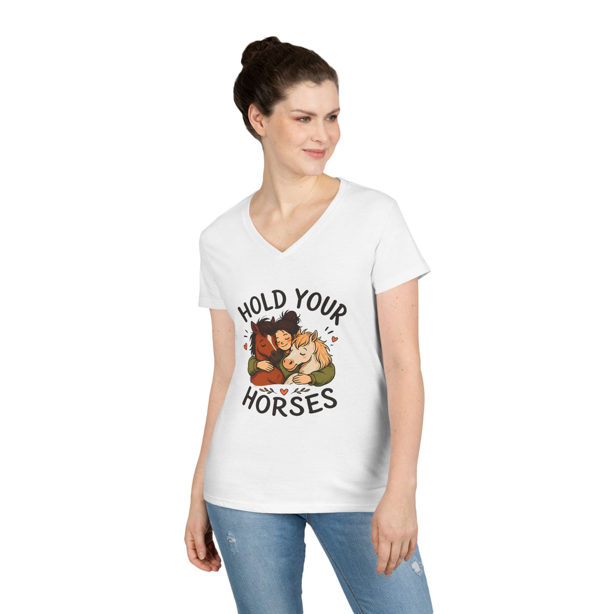 Hold Your Horses Shirt, Horse Lover Gift, Cute Horse Tee, Equestrian Shirt, Animal Lover Gift, Cozy Aesthetic Tee, Cute Farm Shirt