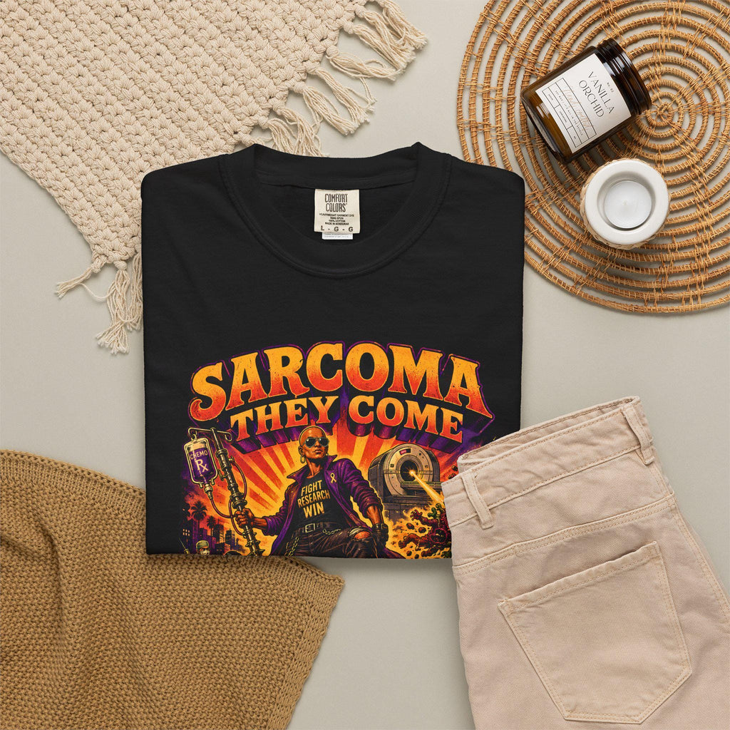Sarcoma They Come They Fall Fight Research Shirt, Vintage Horror Tee