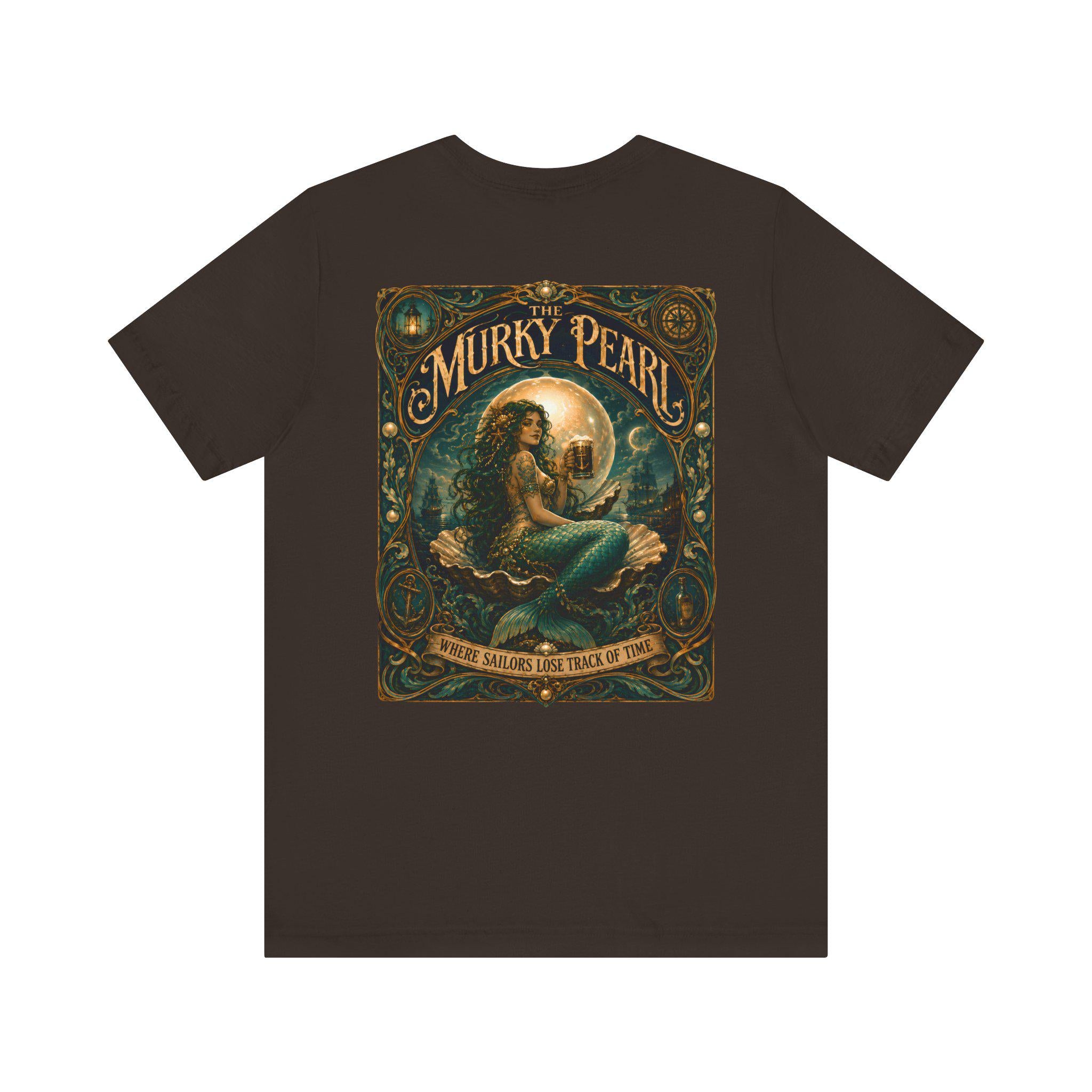The Murky Pearl Mermaid Tavern T-Shirt, Nautical Vintage Graphic Tee