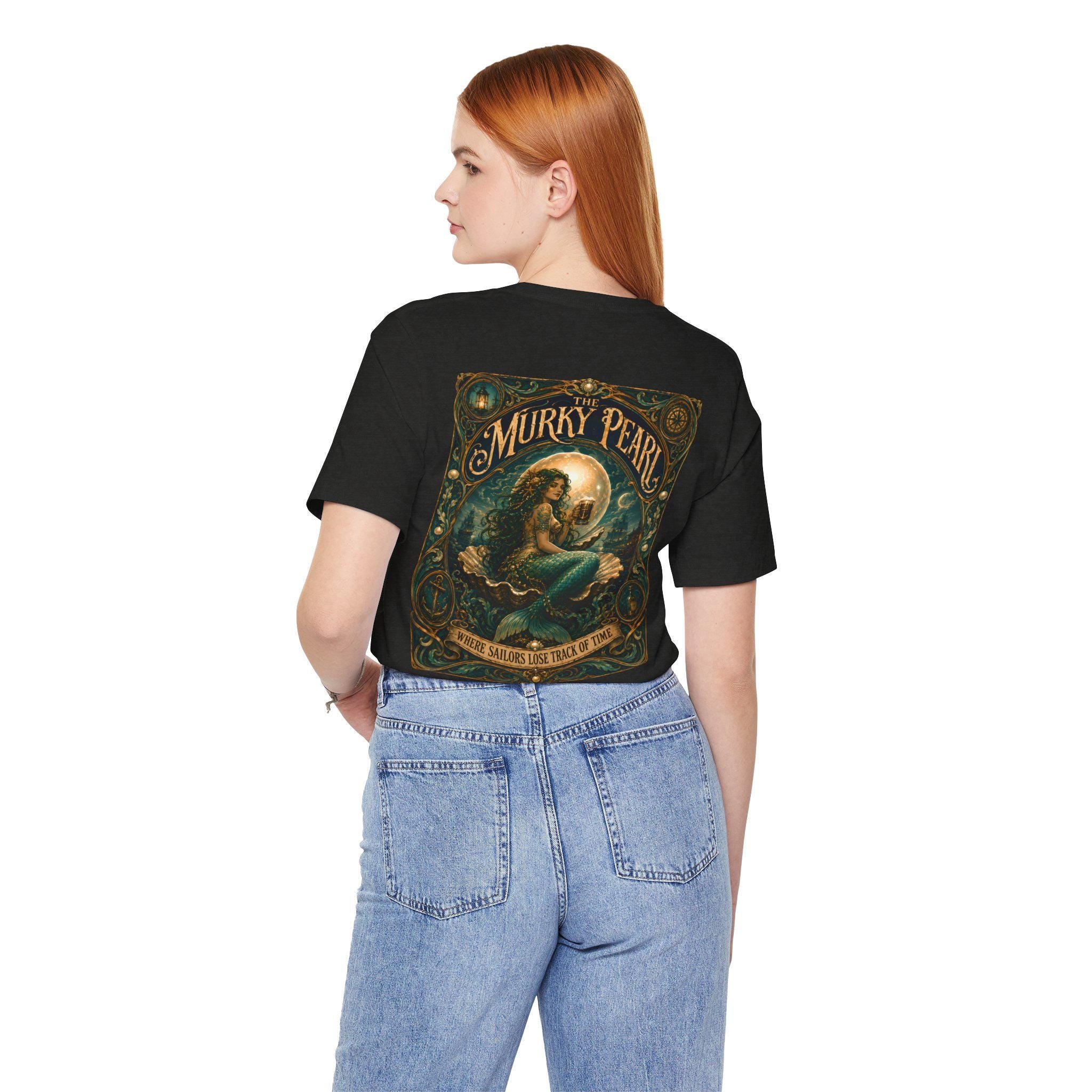 The Murky Pearl Mermaid Tavern T-Shirt, Nautical Vintage Graphic Tee