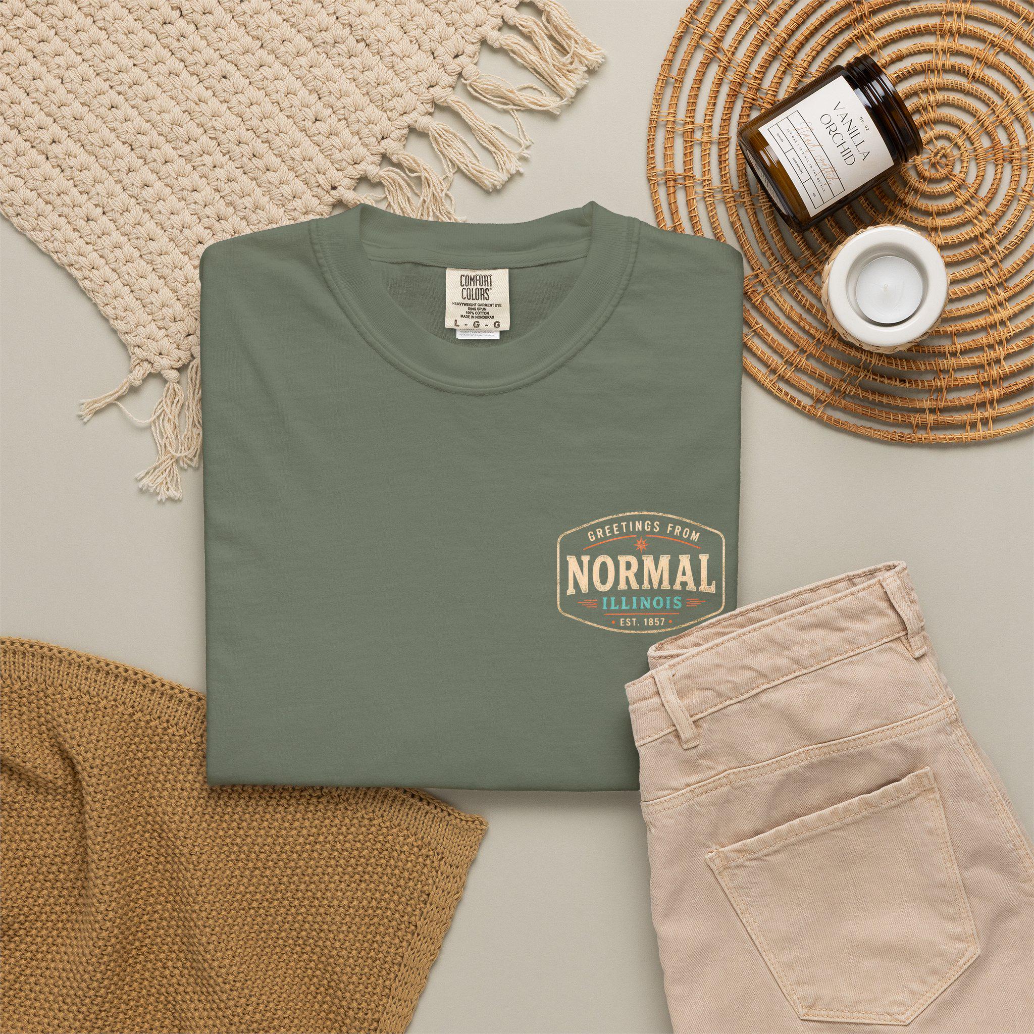 Greetings From Normal Illinois Postcard Shirt | Vintage Travel Tee