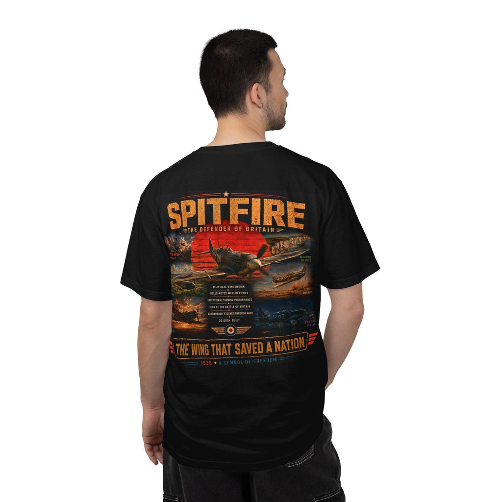 Spitfire Aircraft History T-Shirt | The Wing That Saved a Nation, WWII Plane Art