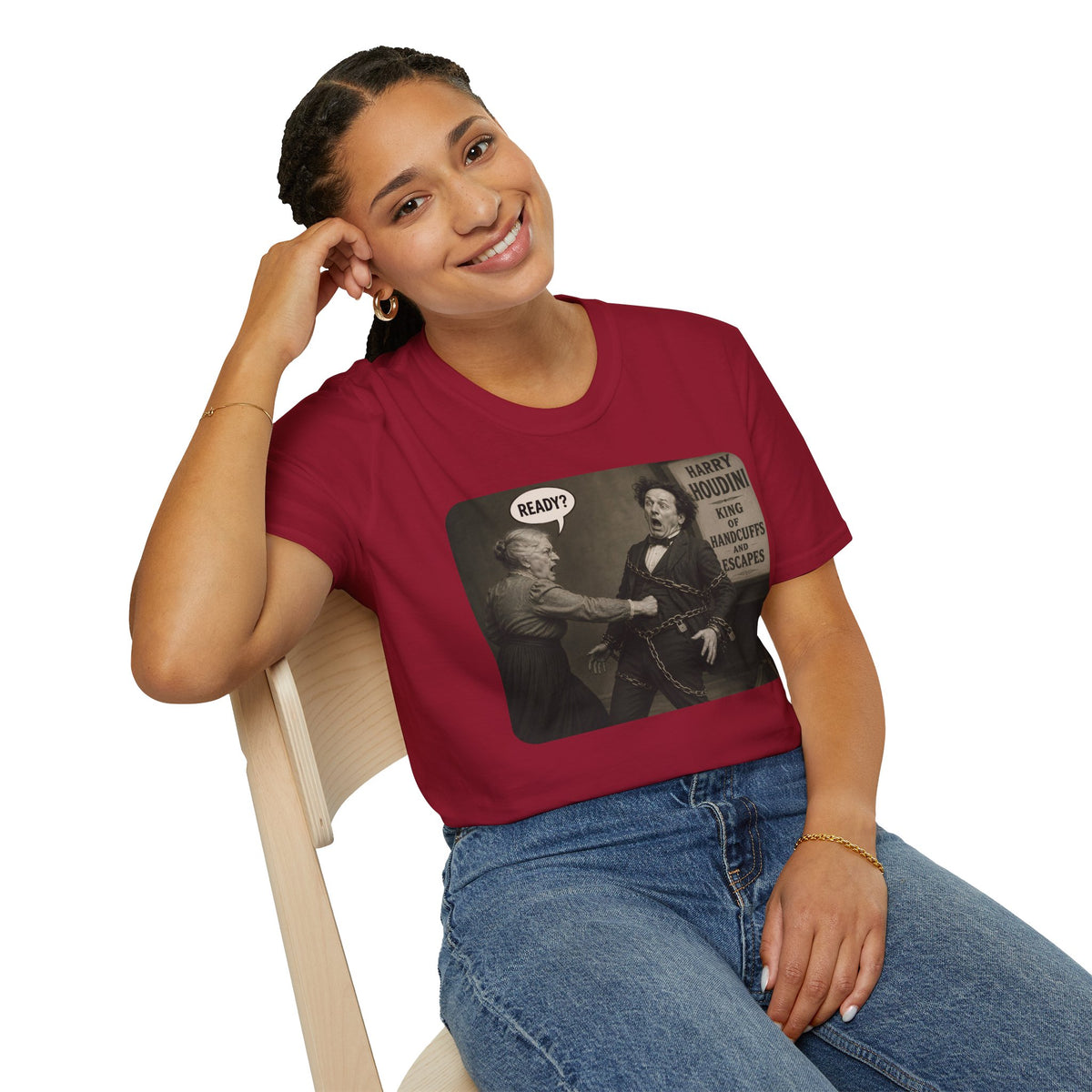 Funny Harry Houdini Shirt, Vintage Magician Tee, Escape Artist Comedy Graphic, Retro Vaudeville Humor Shirt
