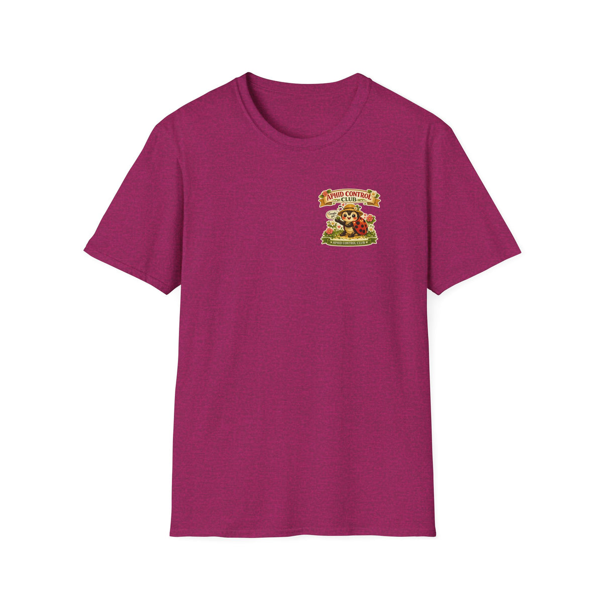 Aphid Control Club Ladybug Garden Graphic Tee, Cottagecore Entomology Apparel, Cute Beneficial Insect Gardener Gift
