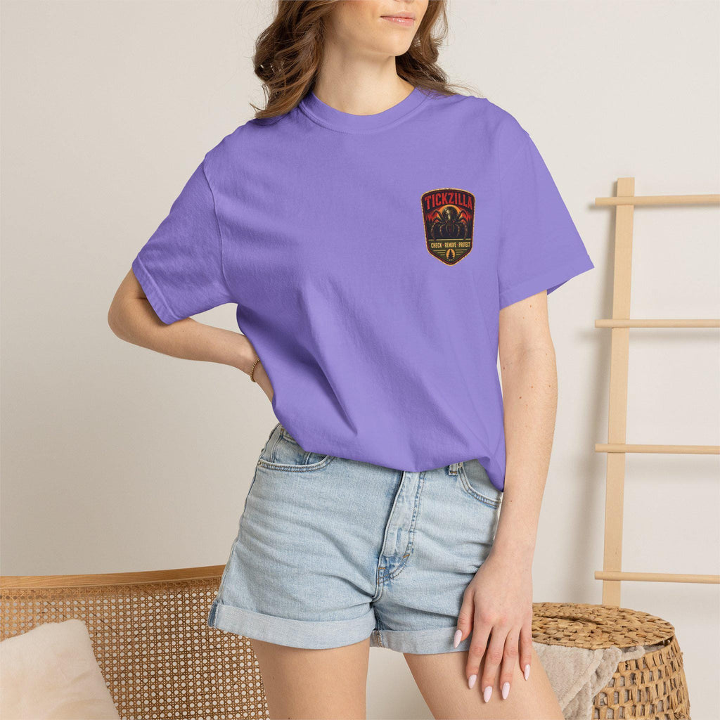 Tickzilla Monster Shirt, Retro Horror Movie Back Print, Lyme Disease Awareness Tee