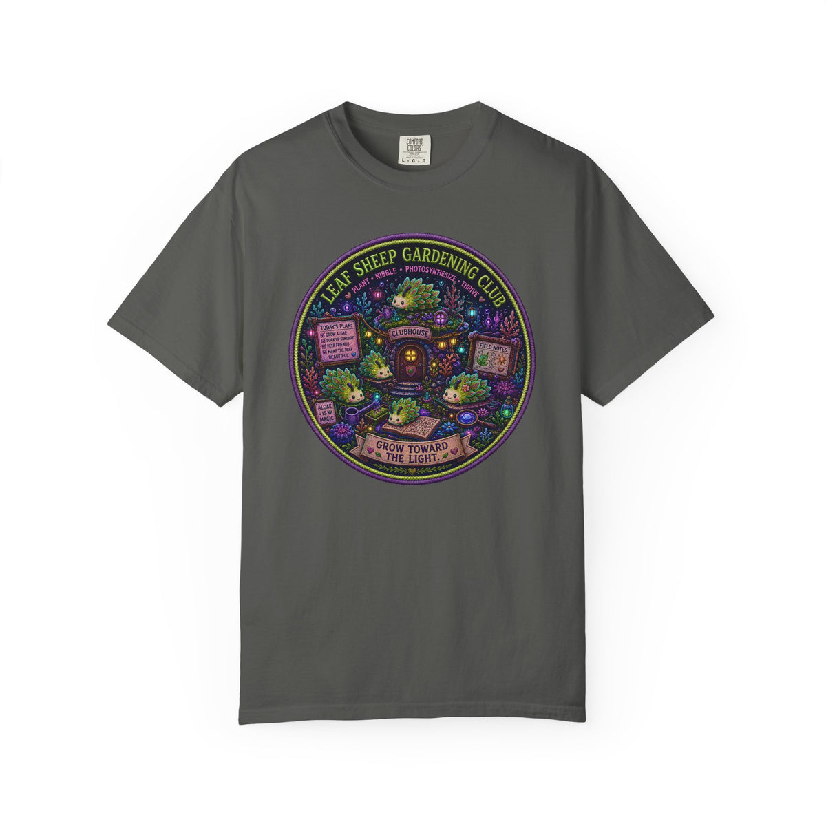 Leaf Sheep Gardening Club Shirt | Cute Sea Slug Nature Tee | Plant Lover Gift | Whimsical Botanical Graphic T-Shirt