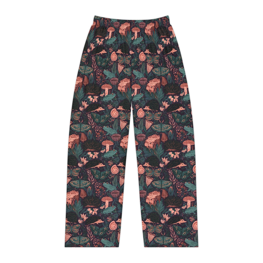 Nocturnal Garden Pajama Pants | Hedgehog Frog Moth Print