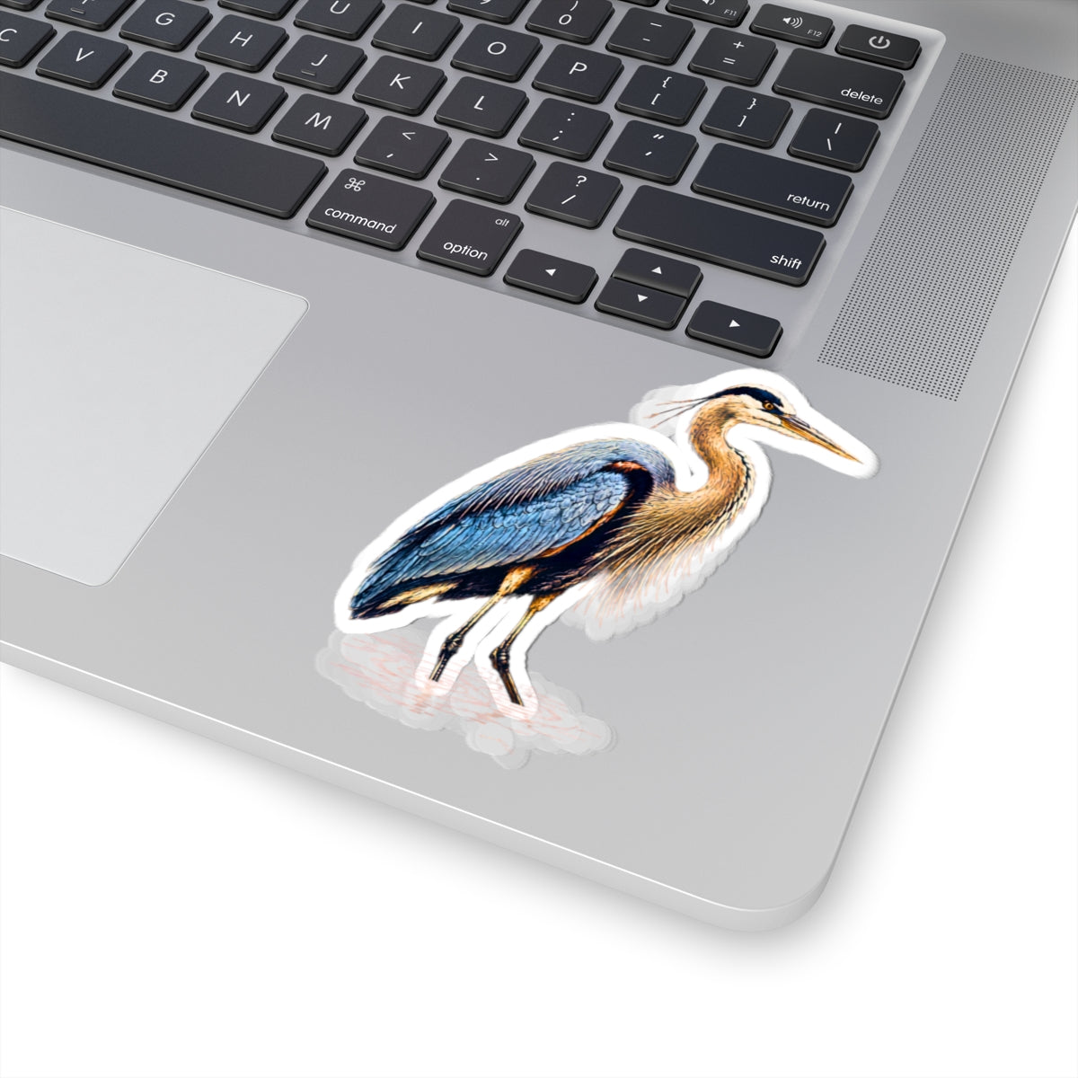 Blue Heron Sticker | Kiss-Cut Watercolor Bird Decal