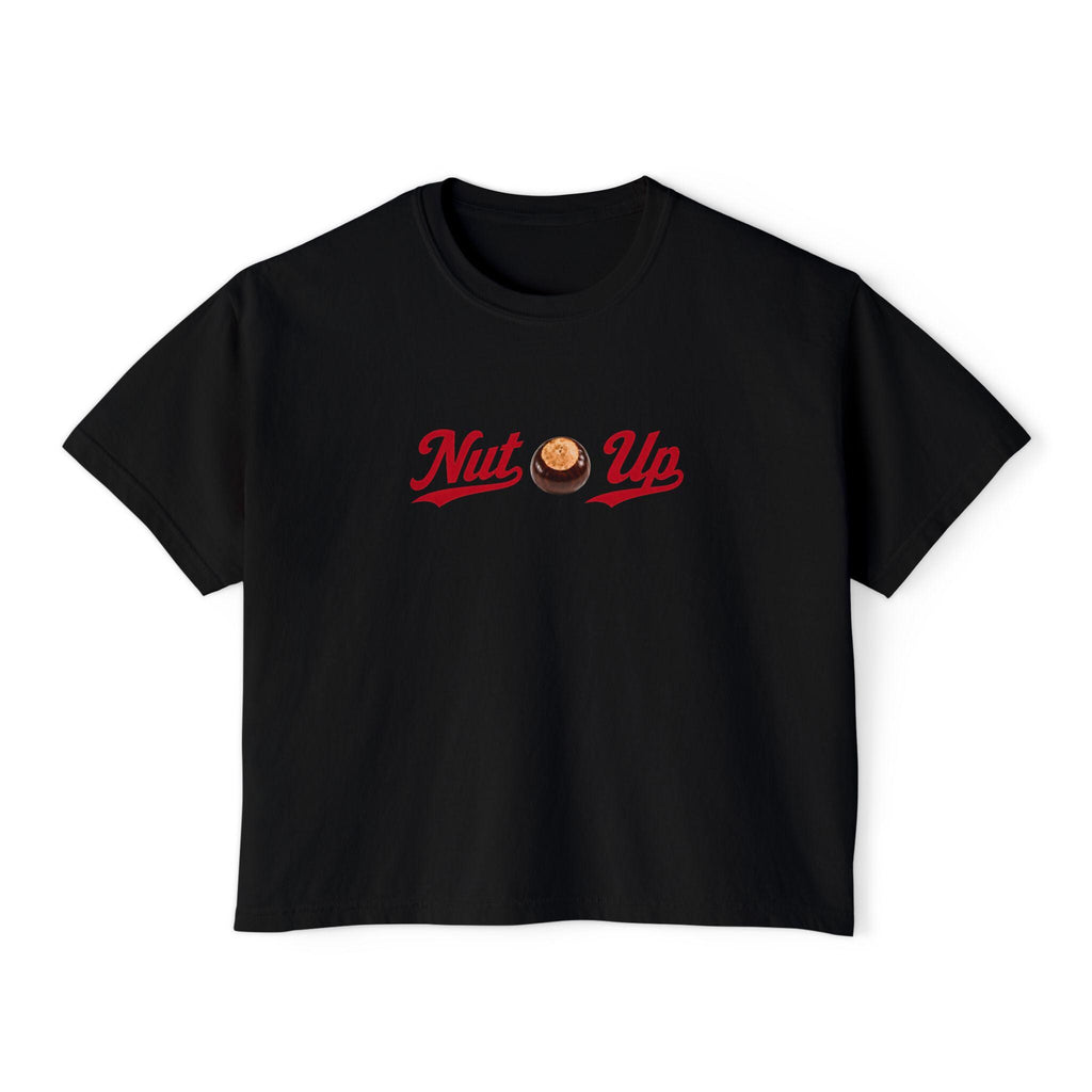 Buckeye Nut Graphic Boxy Tee | Ohio Inspired Nature Shirt, Vintage Script T-Shirt