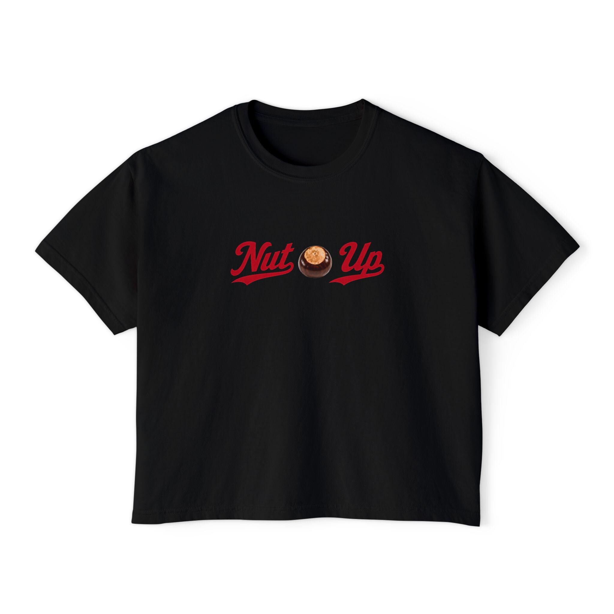 Buckeye Nut Graphic Boxy Tee | Ohio Inspired Nature Shirt, Vintage Script T-Shirt