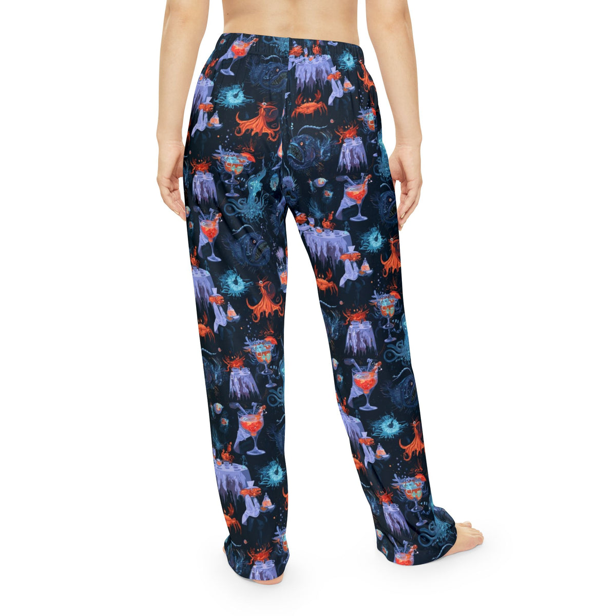 Deep Sea Cocktail Party Pajama Pants | Anglerfish & Octopus Print